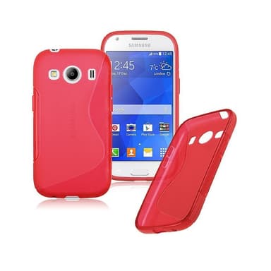 S-Line Silicone Cover til Samsung Galaxy Ace 4 (SM-G357F) : farve - rød