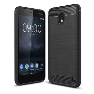 Børstet silikone cover Nokia 2 (TA-1035)  - sort