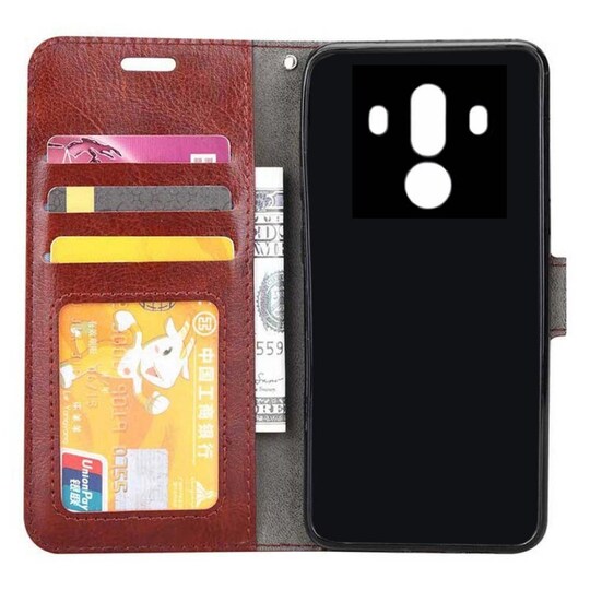 Wallet 3-kort til Huawei Mate 10 Pro (BLA-L29)  - brun