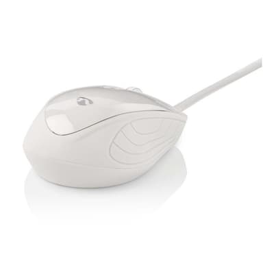 Computermus med ledning | 1.000 dpi | 3 knapper | Hvid