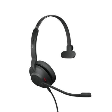 Jabra Evolve2 30, UC Mono, Headset, Headset, Kontor/Callcenter, Sort, Mono, Besvar/afslut opkald, Slå lyden fra, Afspil/pause, Track , Volume +, Volume -