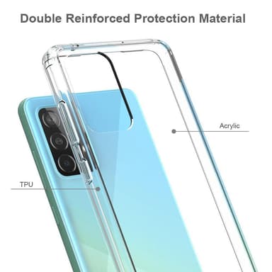 Til Samsung Galaxy A52 5G Klar Akryl+TPU Bagtaske