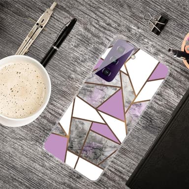 SKALO Samsung S21 FE Marmor TPU-cover - #10