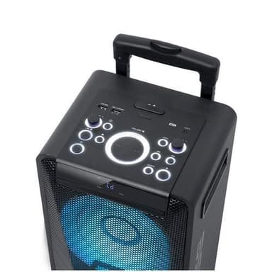 M-1920 DJ Festhøjttaler trolly BT USB LED CD 300W