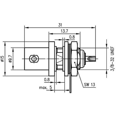 TFA Dostmann 60.4509.02 Radio Vægur 27 mm x 195 mm x