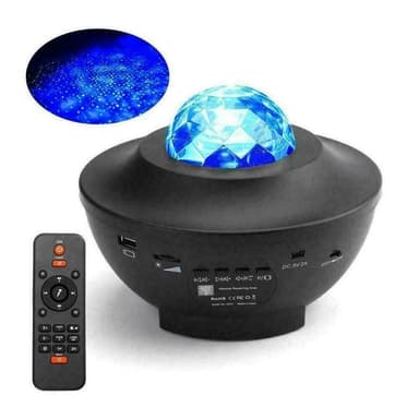 Galaxy-lampe, stjerneprojektor med Bluetooth-højttaler
