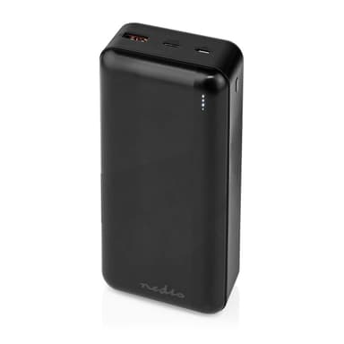 Nedis Powerbank | 32000 mAh | 2.4 / 3.0 / 3.25 A | Antal output: 2 | Output tilslutning: 1x USB-A / 1x USB-C™ | Input forbindels: 1x Micro USB / 1x USB-C™ | PD3.0 45W / PD3.0 65W | Lithium-polymer