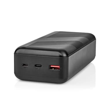 Nedis Powerbank | 30000 mAh | 1.5 / 2.0 / 3.0 A | Antal output: 2 | Output tilslutning: 1x USB-A / 1x USB-C™ | Input forbindels: 1x Micro USB / 1x USB-C™ | PD3.0 20W | Lithium-polymer