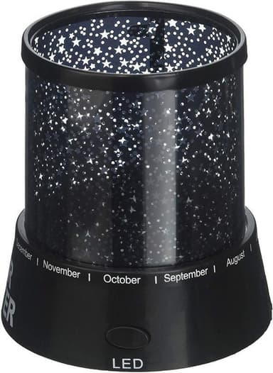 Natlampe med stjernehimmel