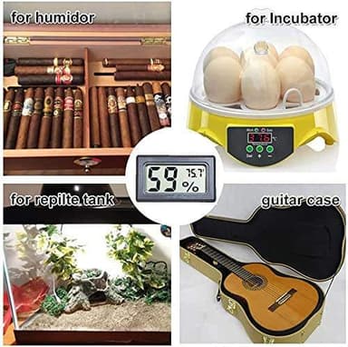 Mini Digital Termometer Hygrometer 3-Pak Sort