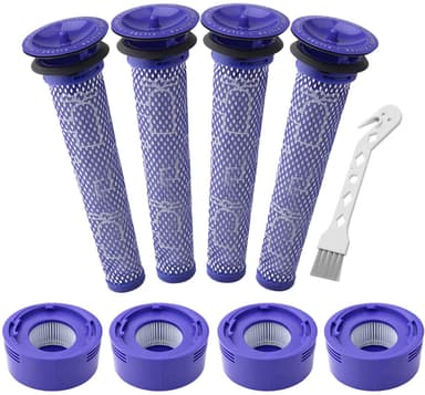 For- og efterfilter til Dyson V7/8 4+4 stk Blå