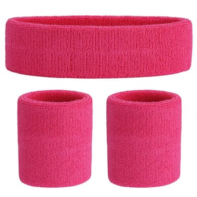 Pandebånd og armbånd sæt 3 dele Pink