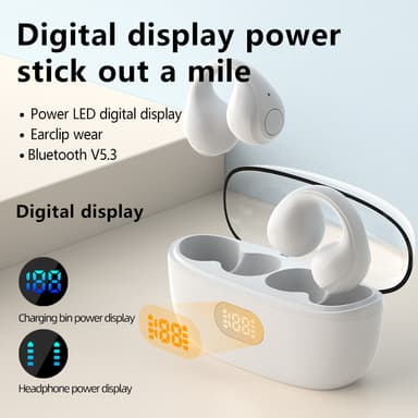 Trådløse Bluetooth 5.3 Bone Conduction høretelefoner Sort