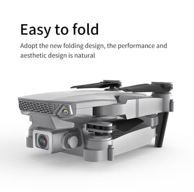 Drone med premium kamera og foldbart design Sort