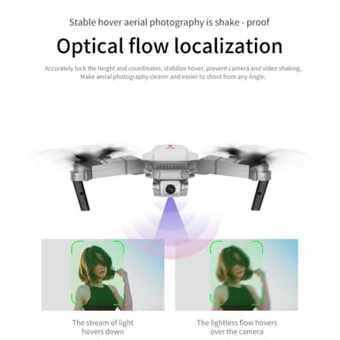 Drone med premium kamera og foldbart design Sort