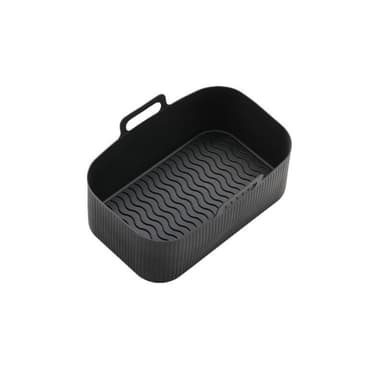 2-pak airfryer silikonegryde med handsker Grå