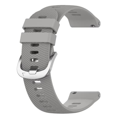 20 mm universelt krydsmønstret silikone urbånd til Samsung, Garmin, Huawei Grå