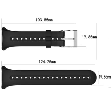 Blødt silikone udskiftningsbånd/Armbåndsrem til Garmin Swim Watch Sort