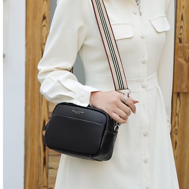 Skulderremstaske Crossbody-taske i ægte læder