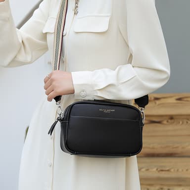 Skulderremstaske Crossbody-taske i ægte læder