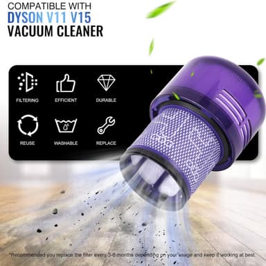 Støvbeholder og filter Dyson V11, V15, SV14, SV15, SV22/970050-01/965443-01