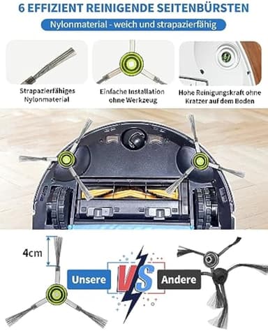 18 dele tilbehør til Ecovacs Deebot OZMO 920, 950, T5, T8 AIVI Max MultiColor