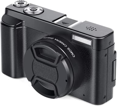 Digitalkamera 48 MP, 1080p HD, 16x zoom, flip screen Sort