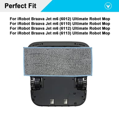 iRobot Braava Jet m6/6012/6110/6112 Vaskbare moppepuder 8-pack Grå