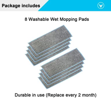 iRobot Braava Jet m6/6012/6110/6112 Vaskbare moppepuder 8-pack Grå