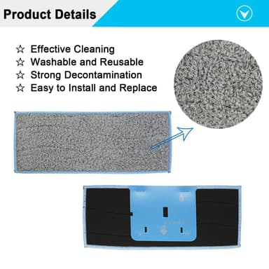 iRobot Braava Jet m6/6012/6110/6112 Vaskbare moppepuder 8-pack Grå