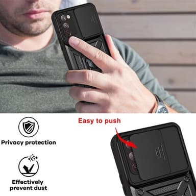 Beskyttelsescover med kameraskåner & Magnet Samsung Galaxy S20 FE Sort