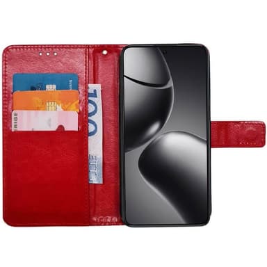 Wallet cover 3-kort Xiaomi 14T - Rød
