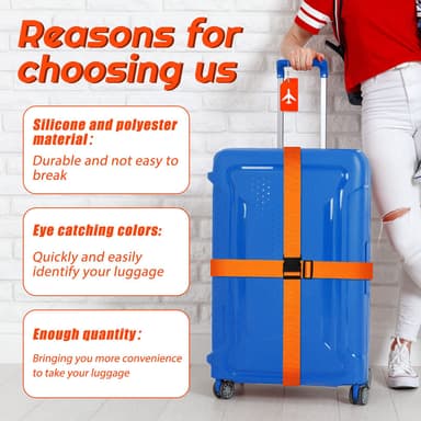 Bagagebælte med adresselabel Orange