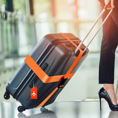 Bagagebælte med adresselabel Orange