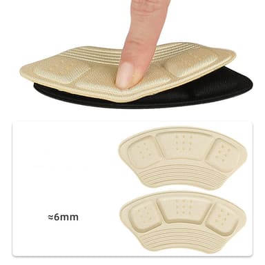 Par af hælpuder Sko Hælbeskytter indlægssåler Beige