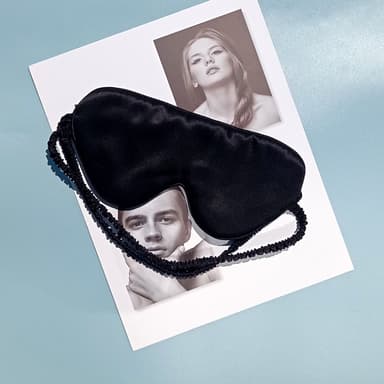 100% Mulberry Silk Sleep Mask øjenmaske Sort