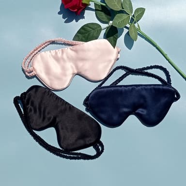 100% Mulberry Silk Sleep Mask øjenmaske Sort