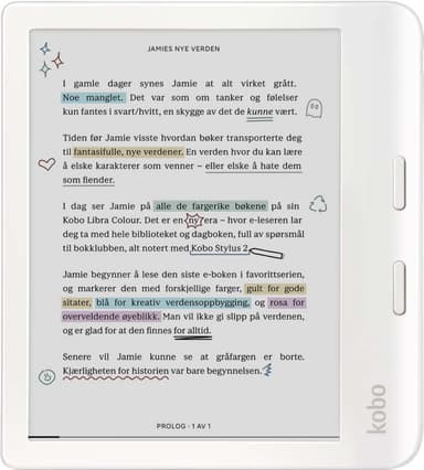Kobo Libra Colour e-bogslæser 32 GB (hvid)