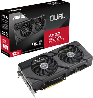 Asus Radeon RX7700 XT DUAL OC graphics card (12 GB GDDR6)