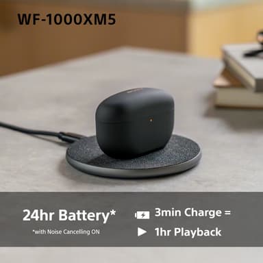 Sony WF-1000XM5 True Wireless in-ear høretelefoner (sort)