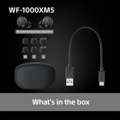 Sony WF-1000XM5 True Wireless in-ear høretelefoner (sort)