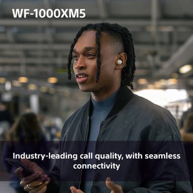 Sony WF-1000XM5 True Wireless in-ear høretelefoner (sølv)