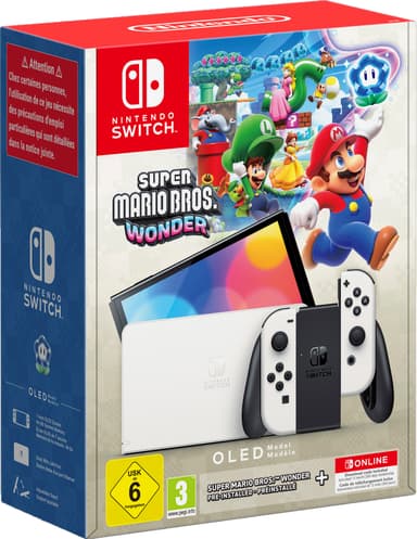 Nintendo Switch OLED spillekonsol med Mario Wonder