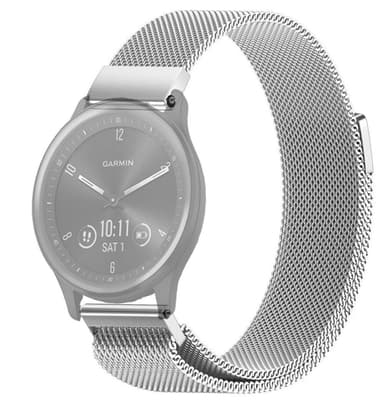 SKALO Milanese Loop til Garmin Vivomove 3S - Sølv