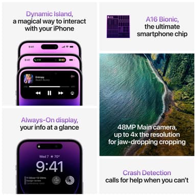 iPhone 14 Pro Max – 5G smartphone 128 GB Deep Purple