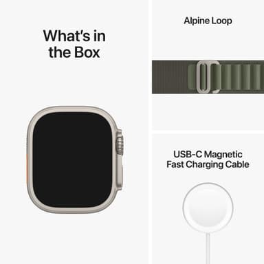 Apple Watch Ultra 49mm GPS+CEL Titanium L (Green / Alpine Loop)