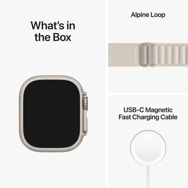Apple Watch Ultra 49mm GPS+CEL Titanium S (Starlight / Alpine Loop)