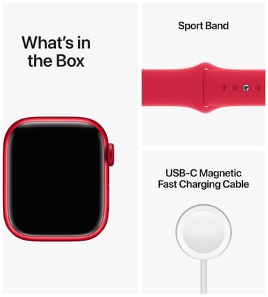 Apple Watch Series 8 41mm Cellular (PRODUCT RED alu./PRODUCT RED sportsbånd)