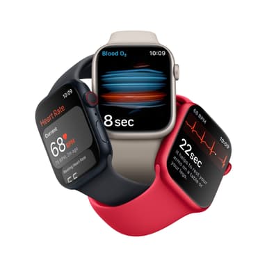 Apple Watch Series 8 41mm Cellular (midnight alu./midnight sportsbånd)