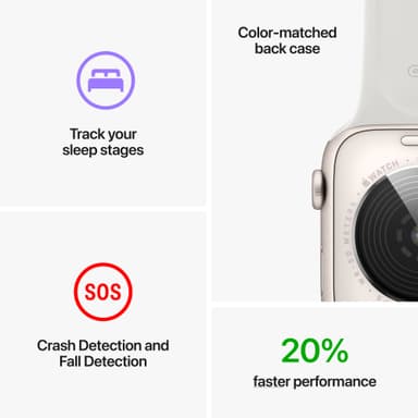 Apple Watch SE 2nd Gen 44 mm GPS (Midnight Alu/Midnight sportsbånd)